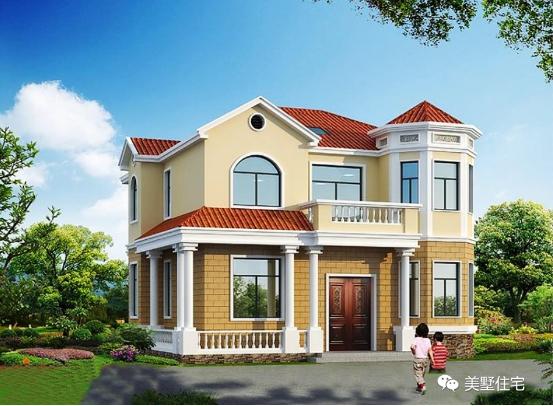 15款二層別墅圖，戶型方正施工簡單，主體造價最低只要18萬，性價超高的啊