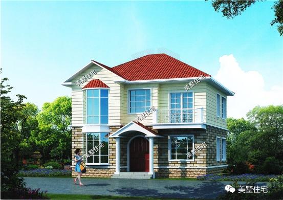 15款二層別墅圖，戶型方正施工簡單，主體造價最低只要18萬，性價超高的啊