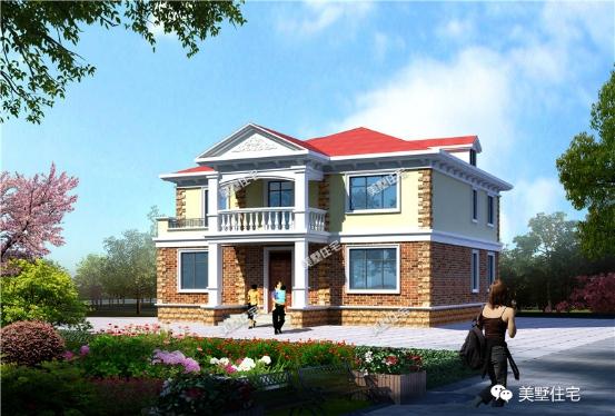 15款二層別墅圖，戶型方正施工簡單，主體造價最低只要18萬，性價超高的啊