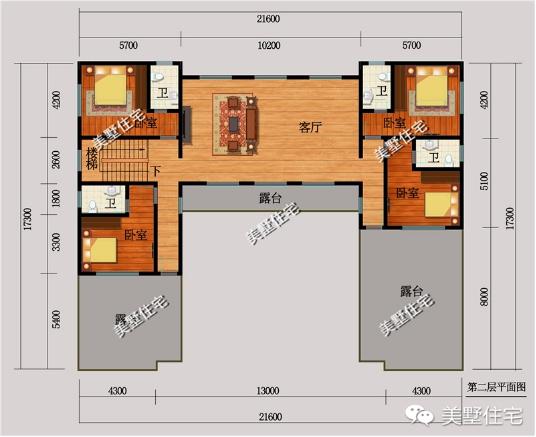 新中式別墅設(shè)計圖，進深21X17米極致戶型布局，舒適度高，經(jīng)濟實用，很完美