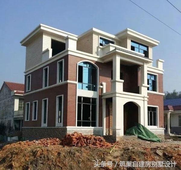 農(nóng)村自建別墅圖實(shí)拍案例：11x10米三層自建房設(shè)計(jì)效果圖+平面圖，相當(dāng)經(jīng)濟(jì)適用