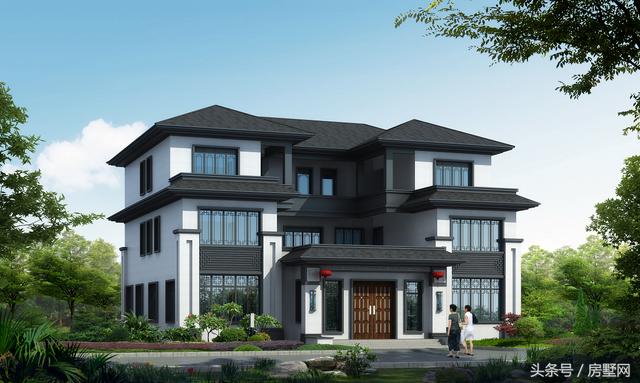 一款十分經典的新中式別墅圖紙設計，完美演繹中式傳統(tǒng)設計！