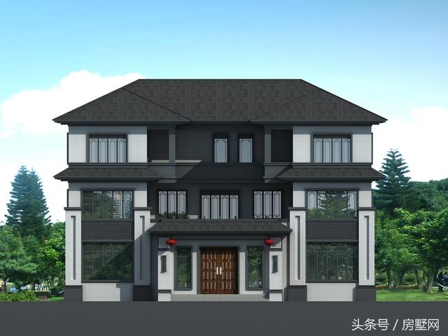 一款十分經典的新中式別墅圖紙設計，完美演繹中式傳統(tǒng)設計！