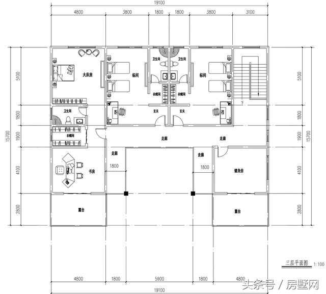 一款十分經典的新中式別墅圖紙設計，完美演繹中式傳統(tǒng)設計！
