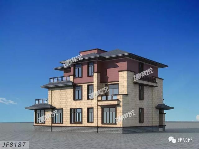 三層新中式農(nóng)村自建房設(shè)計圖大氣優(yōu)雅，戶型合理，提升居住舒適度