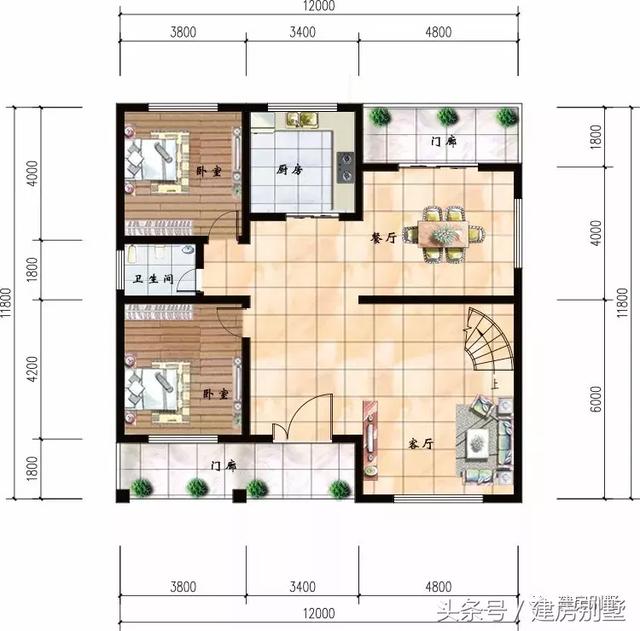 兩棟小別墅設(shè)計(jì)圖，簡單實(shí)用，為農(nóng)村生活量身定制