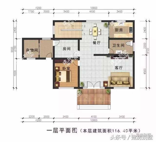 兩層別墅圖跟五六十萬的別墅相比絲毫不差，簡單實用