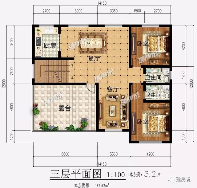 5款兄弟疊拼別墅圖，一人一層，其樂融融，平攤一戶也就15萬呢，巨劃算！