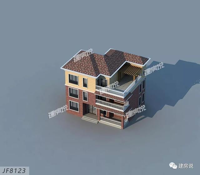 5款兄弟疊拼別墅圖，一人一層，其樂融融，平攤一戶也就15萬呢，巨劃算！