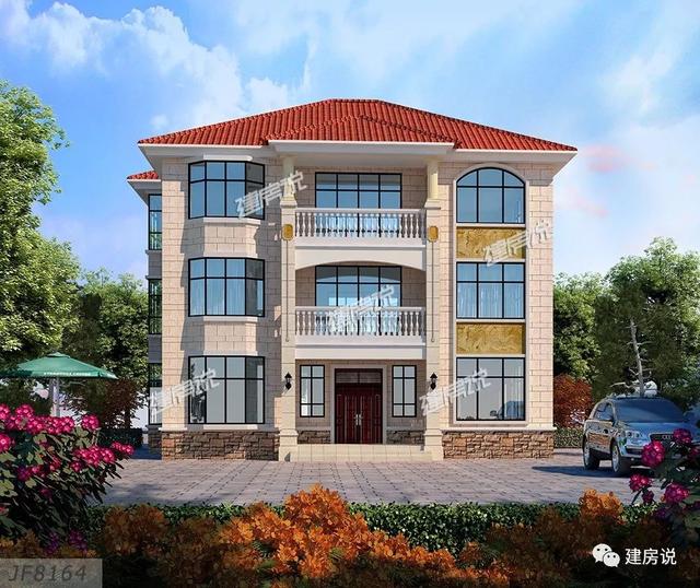 5款兄弟疊拼別墅圖，一人一層，其樂融融，平攤一戶也就15萬呢，巨劃算！