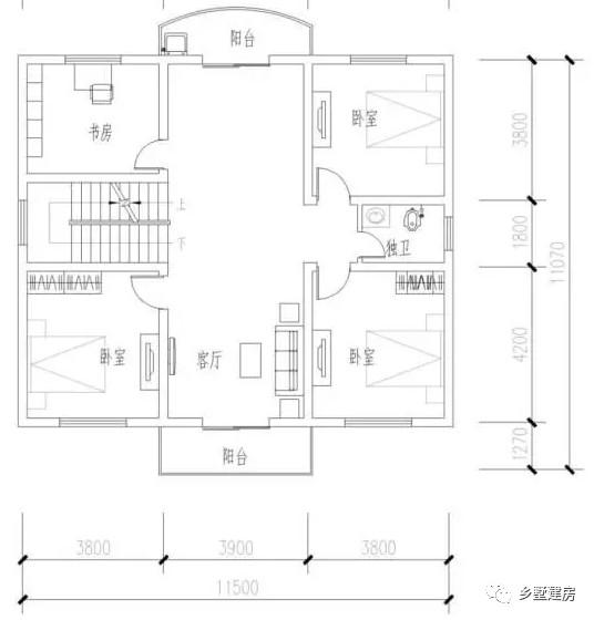 30萬的兩層別墅設(shè)計圖，連鎮(zhèn)長都叫好！