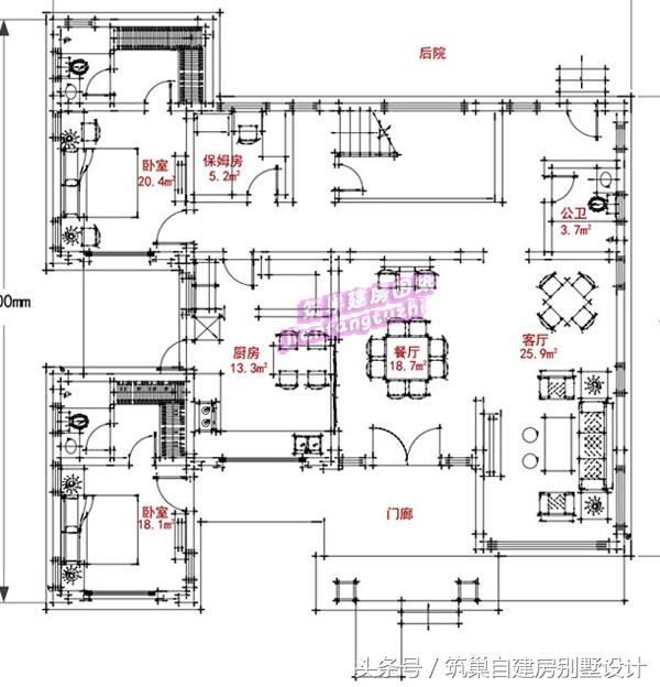 38萬15x15米帶庭院二層簡(jiǎn)歐式別墅設(shè)計(jì)圖，戶型外觀更簡(jiǎn)潔、硬朗、更具有現(xiàn)代氣息！