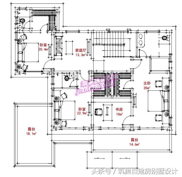 38萬15x15米帶庭院二層簡(jiǎn)歐式別墅設(shè)計(jì)圖，戶型外觀更簡(jiǎn)潔、硬朗、更具有現(xiàn)代氣息！