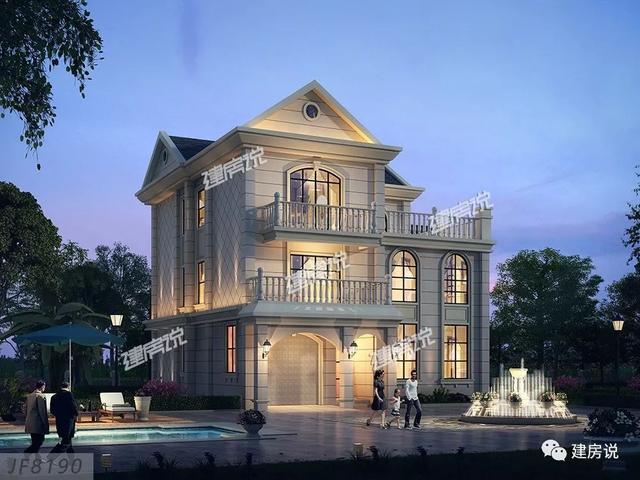 擁有一棟這樣豪華大氣的三層別墅，家庭幸福，人生美滿！