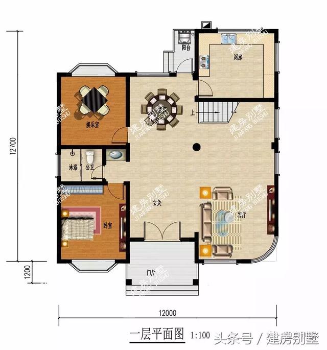 兩棟面寬12米的兩層別墅設(shè)計圖，第二棟美觀實用造價僅19萬，簡單實用
