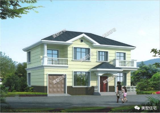 二層別墅14X9米，5室4衛(wèi)還帶車庫，超小進深也能造好房。