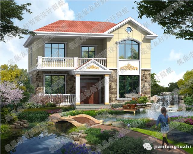 三層特色歐式城堡別墅圖，戶型精美大氣，40萬(wàn)2廳6室?guī)ш?yáng)光房休閑房套房