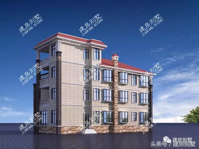 三層豪宅別墅圖，第一棟配開放式車庫，第二棟設(shè)電梯井