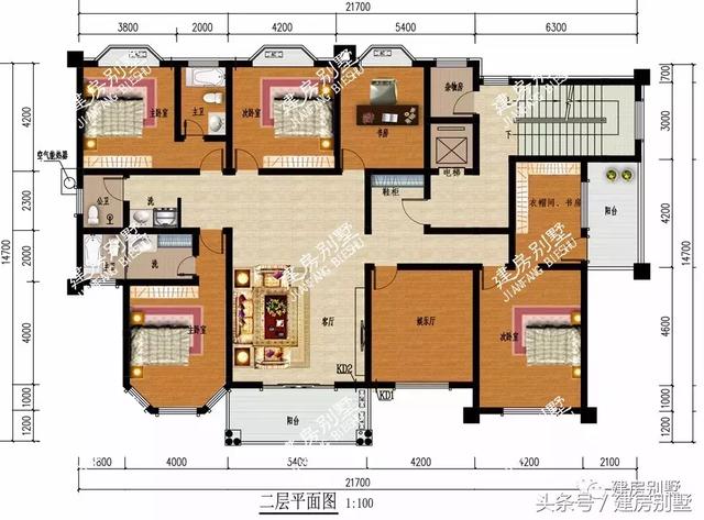 三層豪宅別墅圖，第一棟配開放式車庫，第二棟設(shè)電梯井