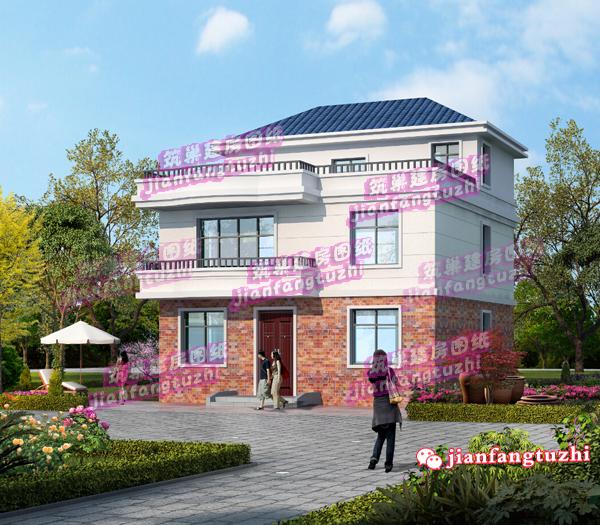 三層農(nóng)村自建房設(shè)計(jì)圖，占地僅100平方米，非常適合宅基地面積小的家庭。