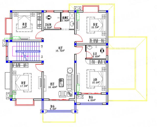 三層自建房，35萬160㎡3廳8室，車庫+涼亭+活動室+套房，顏色十分低調。