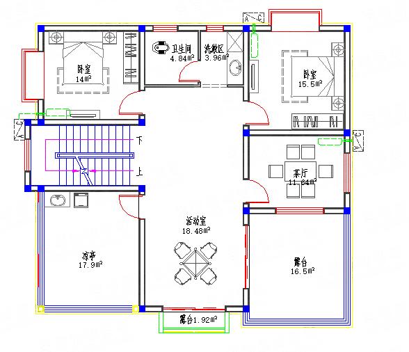 三層自建房，35萬160㎡3廳8室，車庫+涼亭+活動室+套房，顏色十分低調。