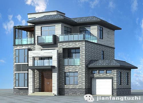 三層自建房，35萬160㎡3廳8室，車庫+涼亭+活動室+套房，顏色十分低調。