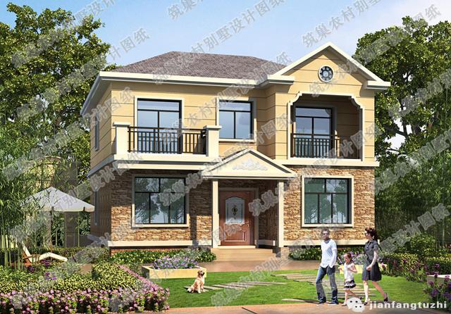 三層農(nóng)村自建房，40萬2廳7室12×13帶健身房+套房，外觀設(shè)計(jì)非常大氣。