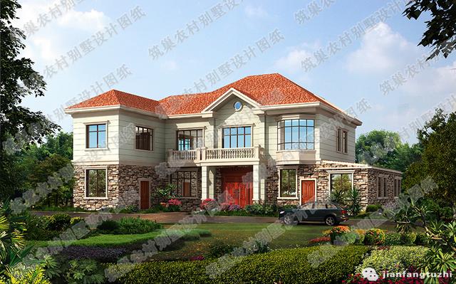 三層農(nóng)村自建房，40萬2廳7室12×13帶健身房+套房，外觀設(shè)計(jì)非常大氣。