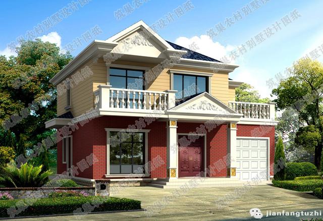 三層農(nóng)村自建房，40萬2廳7室12×13帶健身房+套房，外觀設(shè)計(jì)非常大氣。