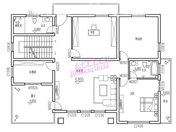 高檔歐式四層農(nóng)村別墅設(shè)計(jì)圖，70萬(wàn)180平方米，清新脫俗的外觀。