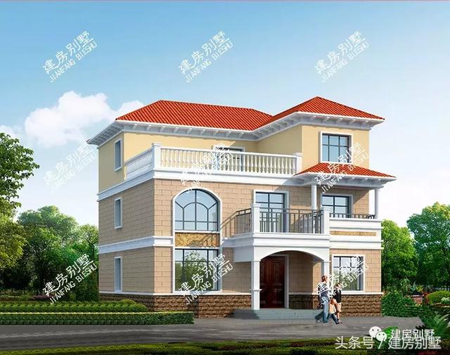 三層農(nóng)村別墅，3棟面寬12米。