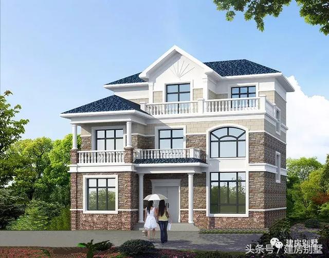 三層農(nóng)村別墅，3棟面寬12米。