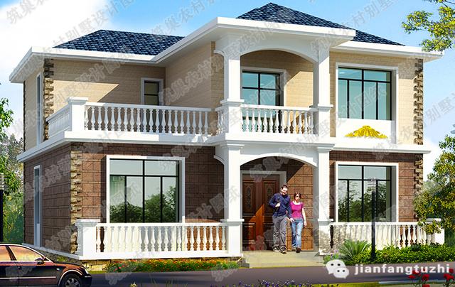 二層實用漂亮農村自建房，140㎡2廳5室?guī)梦?，造價25萬