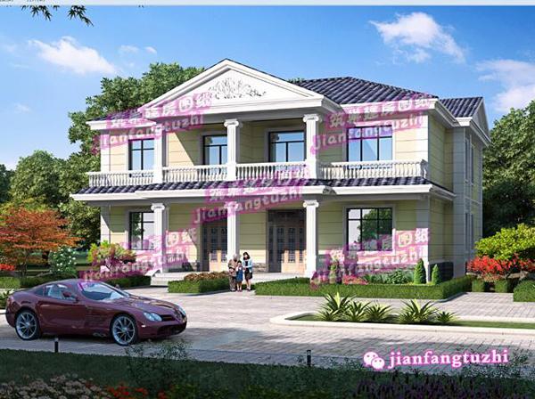 二層農(nóng)村雙拼別墅設(shè)計(jì)圖，14x12米，單戶90平米左右。