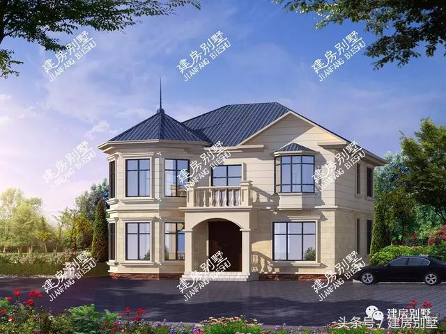 3棟兩層別墅圖，戶型簡約，造價20多萬。