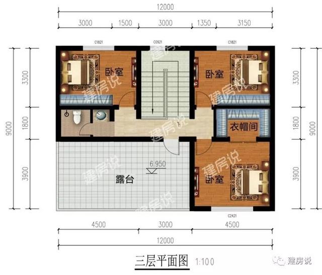 三款110平的農(nóng)村自建房設(shè)計圖紙，看了的人都一致好評