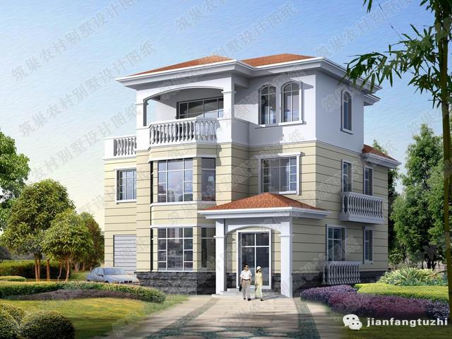 三層豪華農(nóng)村自建房，3廳7室10×12帶臥室套房，外觀十分大氣。