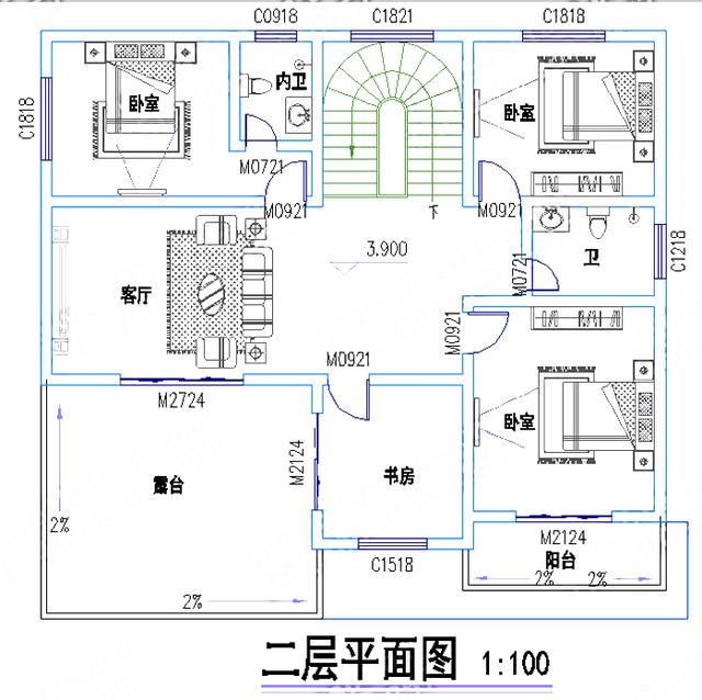 二層自建房，170㎡2廳5室?guī)к噹?kù)套間，外墻文化石裝飾！