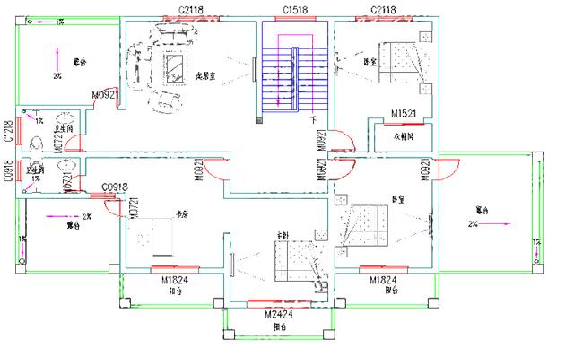 復(fù)式三層帶車庫(kù)豪華套房別墅設(shè)計(jì)圖，3廳11室20×13米，外觀設(shè)計(jì)非常時(shí)尚