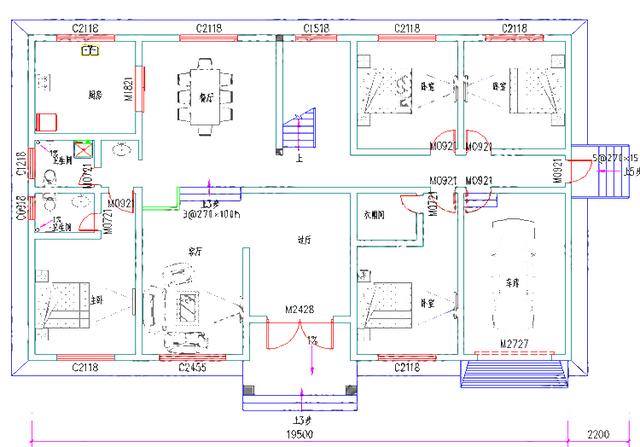復(fù)式三層帶車庫(kù)豪華套房別墅設(shè)計(jì)圖，3廳11室20×13米，外觀設(shè)計(jì)非常時(shí)尚