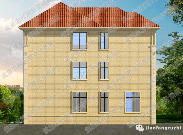 三層別墅設(shè)計(jì)圖，帶神位挑空客廳娛樂室影音室，精美闊氣，主體40萬！