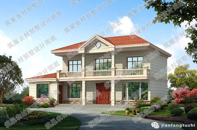 三層別墅設(shè)計(jì)圖，帶神位挑空客廳娛樂室影音室，精美闊氣，主體40萬！