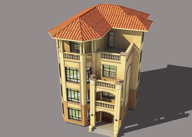 復(fù)式三層別墅設(shè)計(jì)圖，占地100㎡，2廳5臥帶棋牌室休閑廳，結(jié)構(gòu)設(shè)計(jì)獨(dú)特新穎。