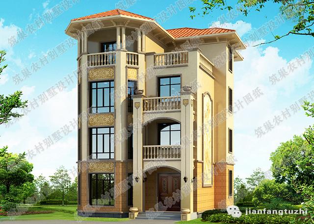 復(fù)式三層別墅設(shè)計(jì)圖，占地100㎡，2廳5臥帶棋牌室休閑廳，結(jié)構(gòu)設(shè)計(jì)獨(dú)特新穎。