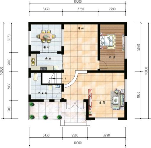低調(diào)奢華三層小別墅，10X10米，精致的外觀。