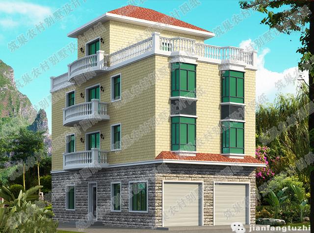 四層別墅設(shè)計圖，8×16米，帶商鋪健身娛樂室，簡約大氣。