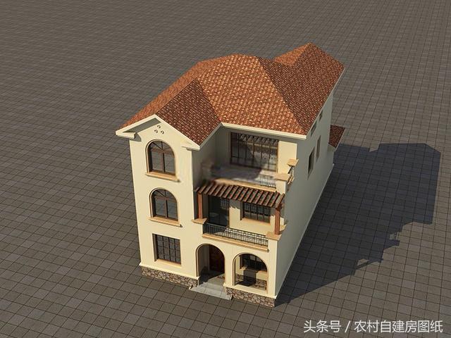 二層半農(nóng)村自建房，8X16米，帶車庫布局好，又舒適實用有面子。