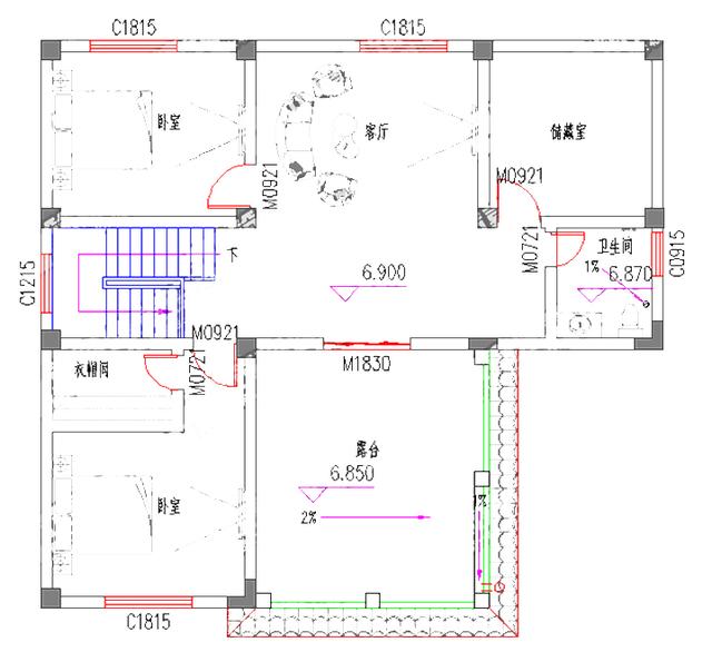三層別墅設(shè)計(jì)圖，140㎡3廳7臥，造價(jià)37萬，帶堂屋+豪華套房！