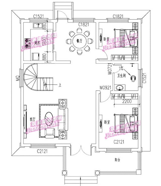 三層7房農村自建房，10*13米，經典又洋氣。
